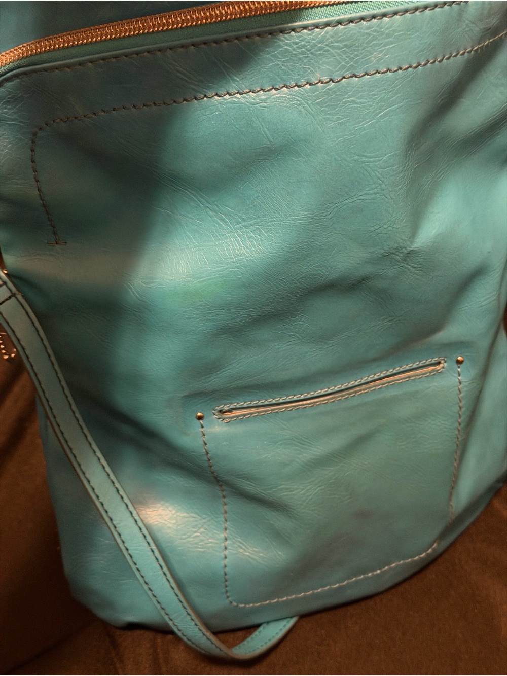 Relic Vintage Teal Blue Crossbody Bag with Snap Flap - Picture 6 of 8